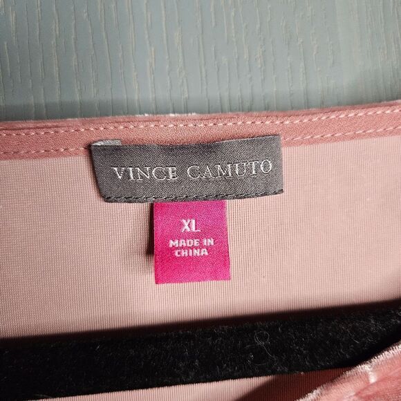 Vince Camuto velour loose fit top, pink rose, size XL - Picture 3 of 5